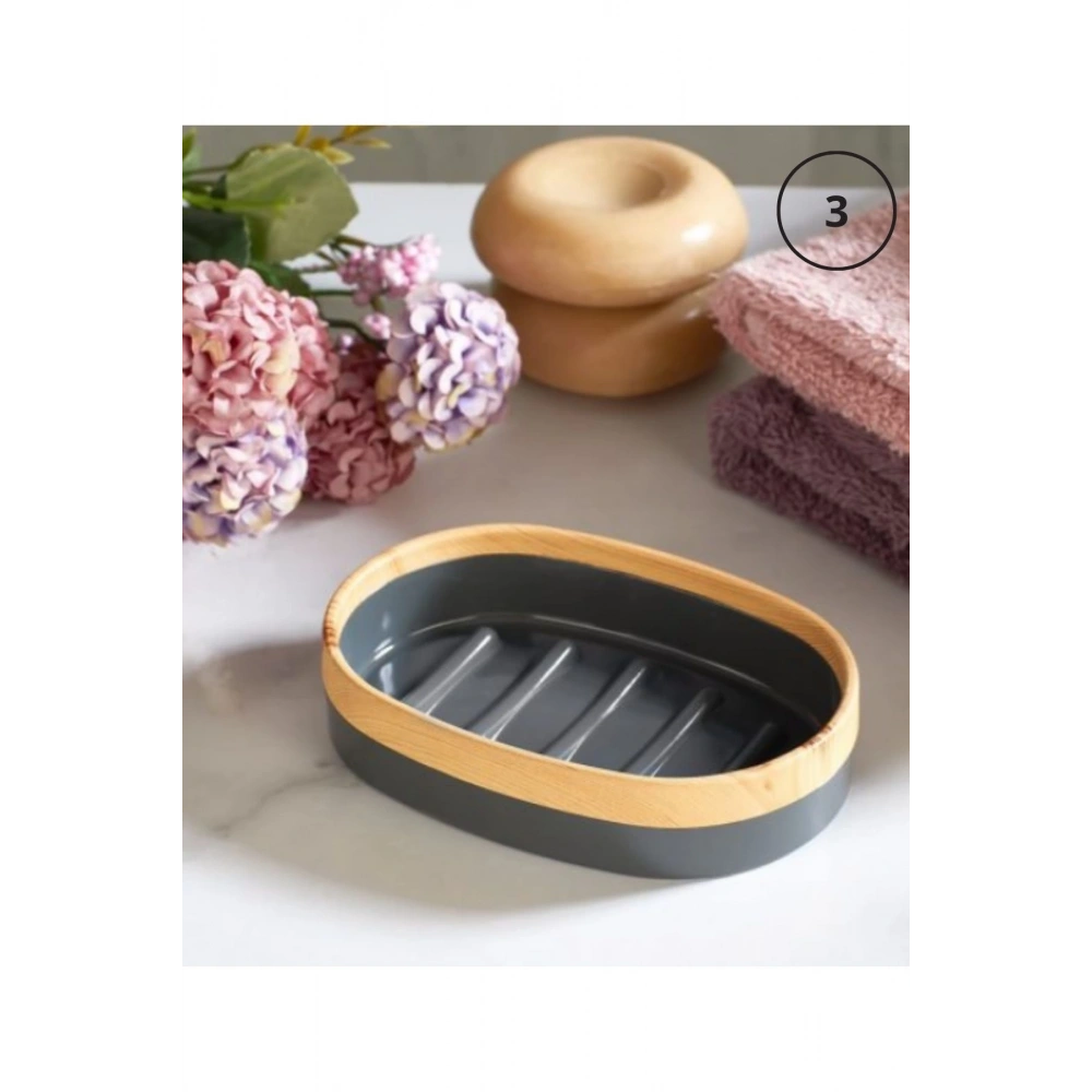Barones 29003 Plastik Oval Katı Sabunluk 9x13x3cm 1 Adet