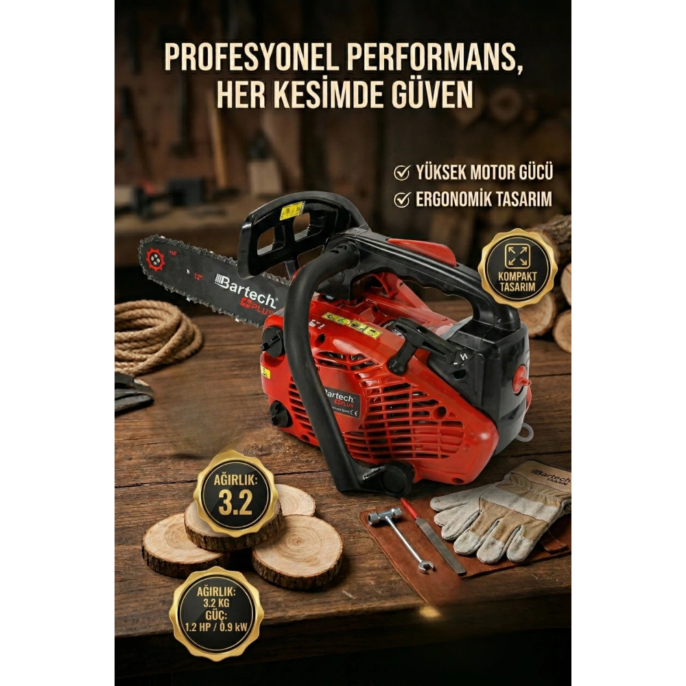 Bartech Plus Tt-cs2500 1 Hp 25 Cm Pala Benzinli Dal Budama Testeresi