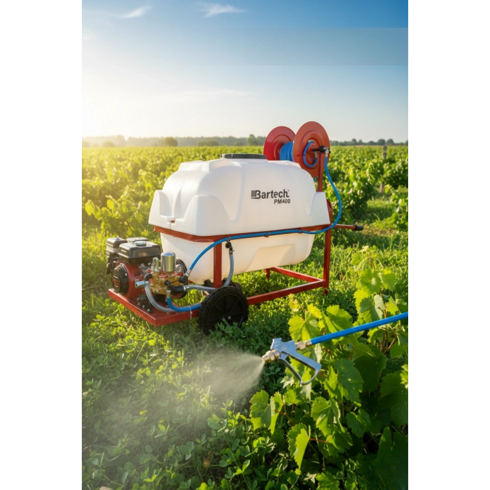 Bartech Pm400 Benzinli İlaçlama Makinası 22lik Pompa 400 L