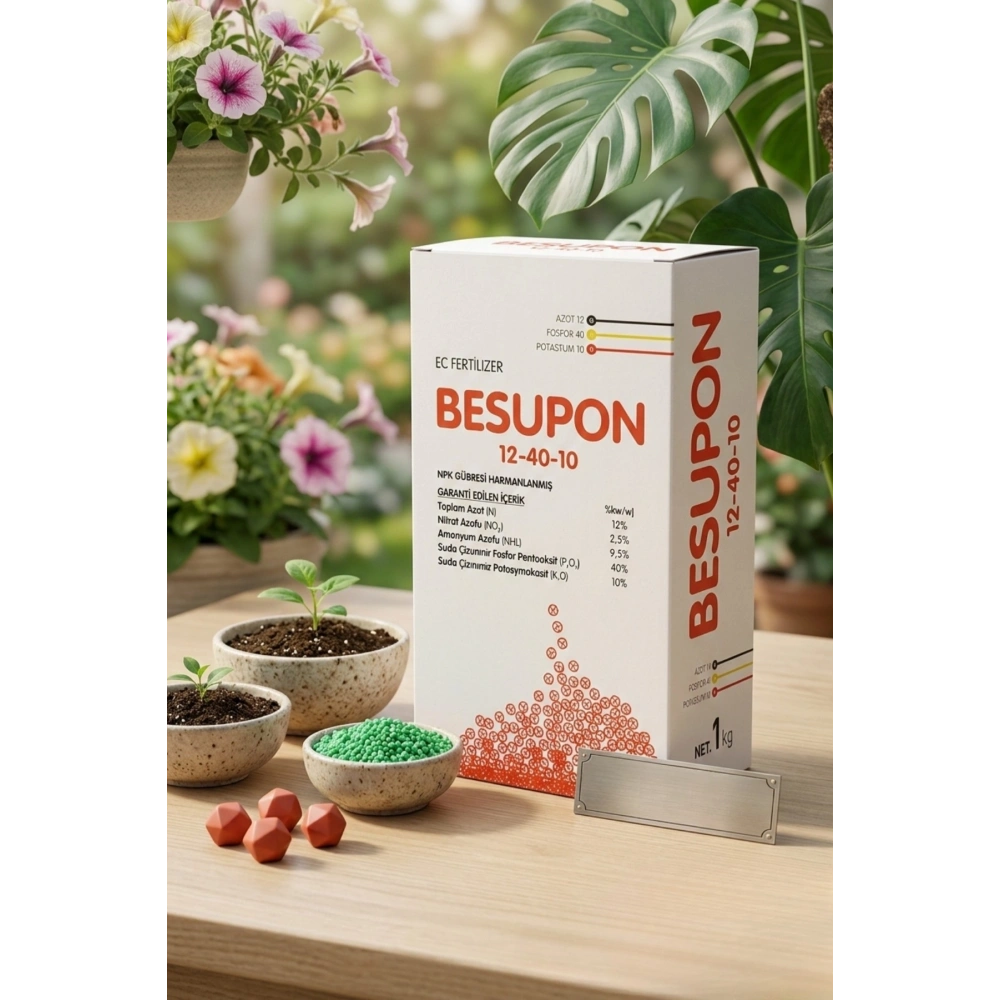 Besupon 12-40-10 Harmanlanmış Npk Granül Gübre 1 Kg
