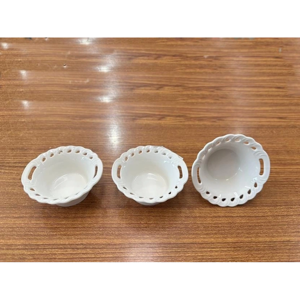 Cooker Yuvarlak Model Porselen Byeaz Reçellik 6 Parça