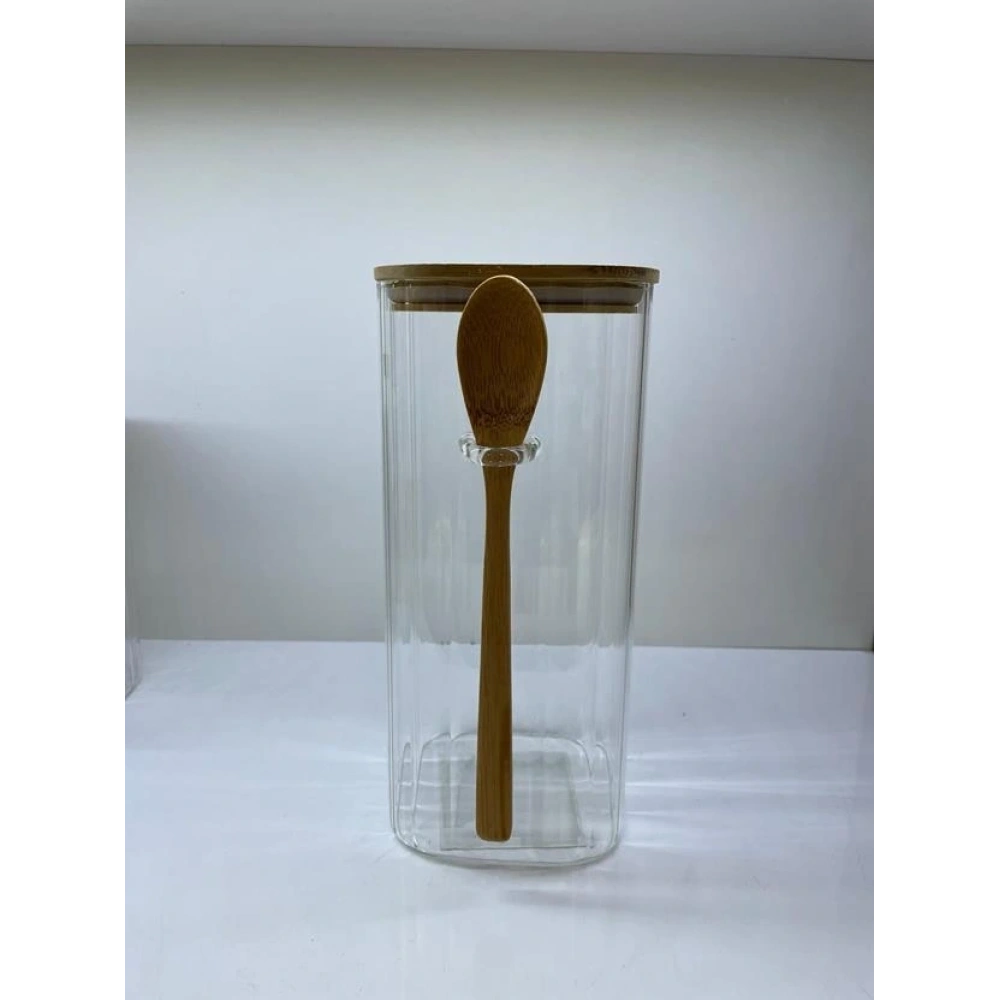 Cooker Cam Bambu Kaşıklı Kavanoz 21.5cm