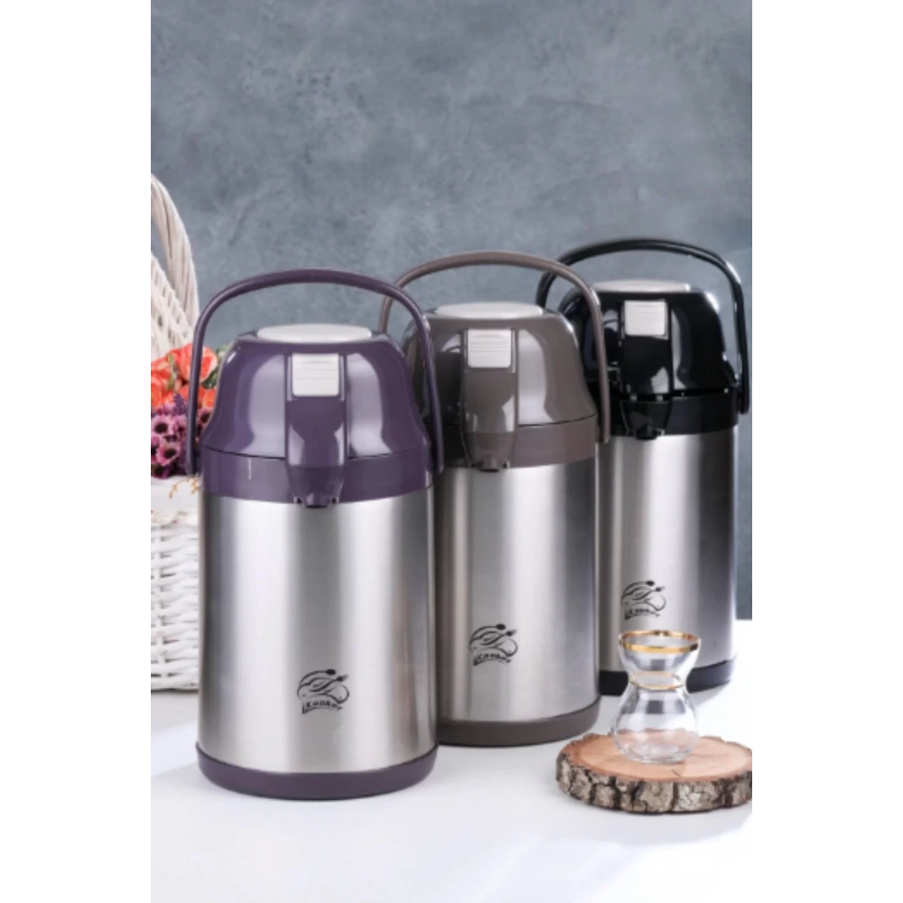 Cooker Ckr2007 Pompalı Çelik Termos Tekli 2.5 Lt