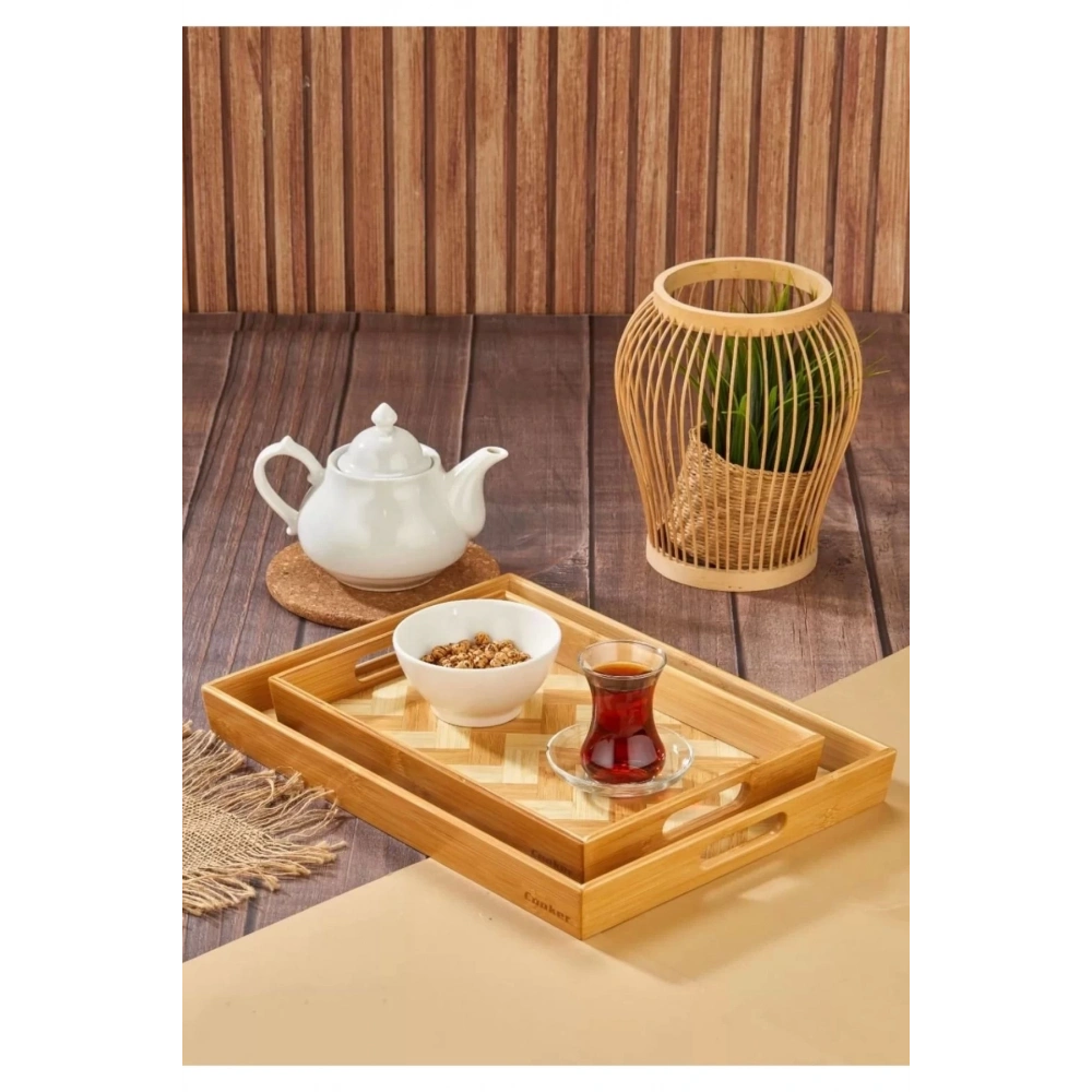 Cooker Ckr3465-k Küçük Bambu Tepsi 33x23 Cm 1 Adet