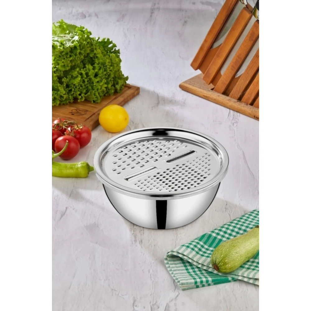 Cooker Ckr3490 Çelik Rendeli Süzgeçli Karıştırma Kabı 24 Cm
