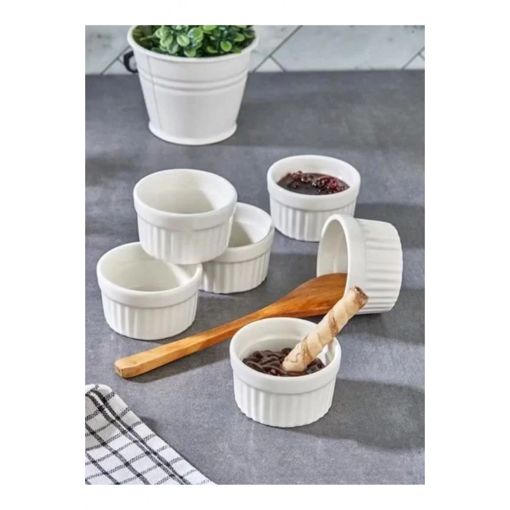 Cooker Ckr4016 Beyaz Porselen Reçellik 6 Cm 6lı