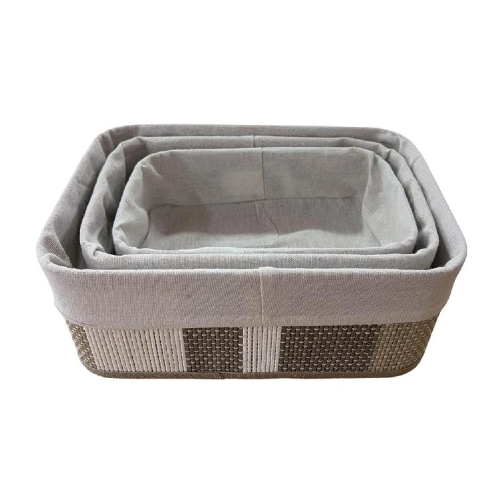 Cooker Dikdörtgen Sepet Seti 3lü 30x20x12 Cm