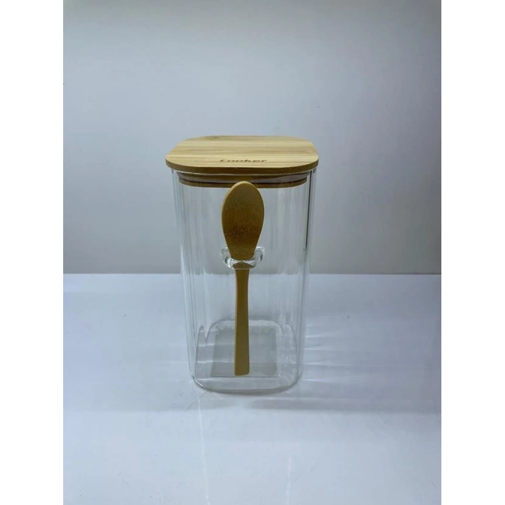 Cooker  Kaşıklı Cam Kavanoz 18cm