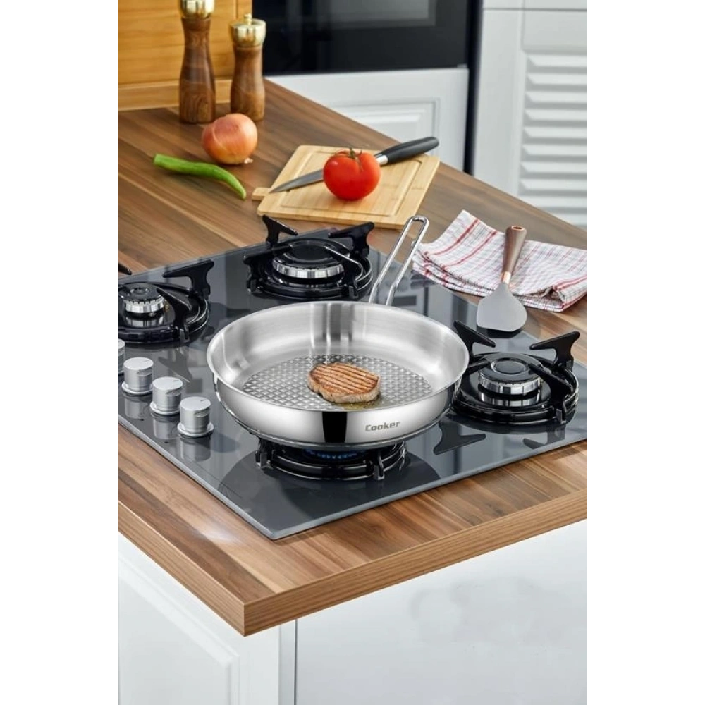 Cooker Lara Saplı Çelik Tava 26 Cm