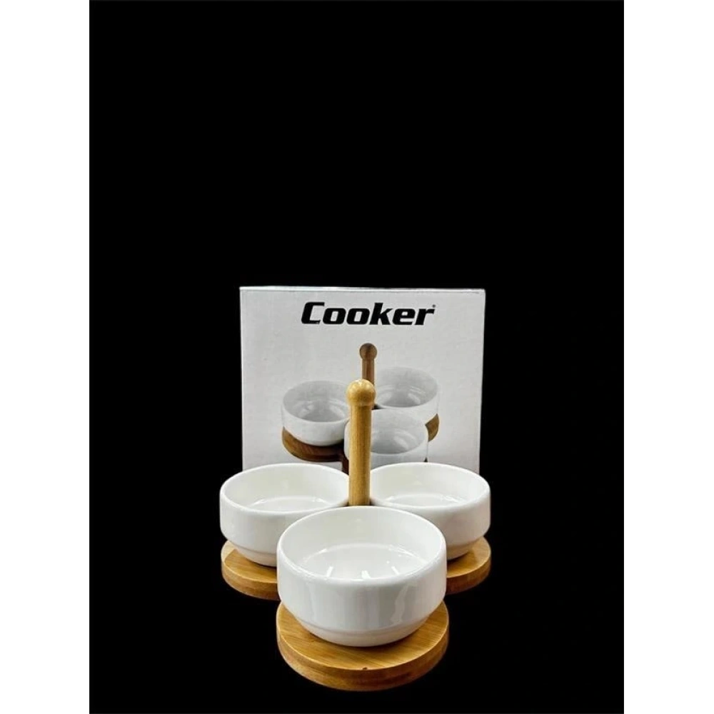 Cooker Porselen 3lü Servis