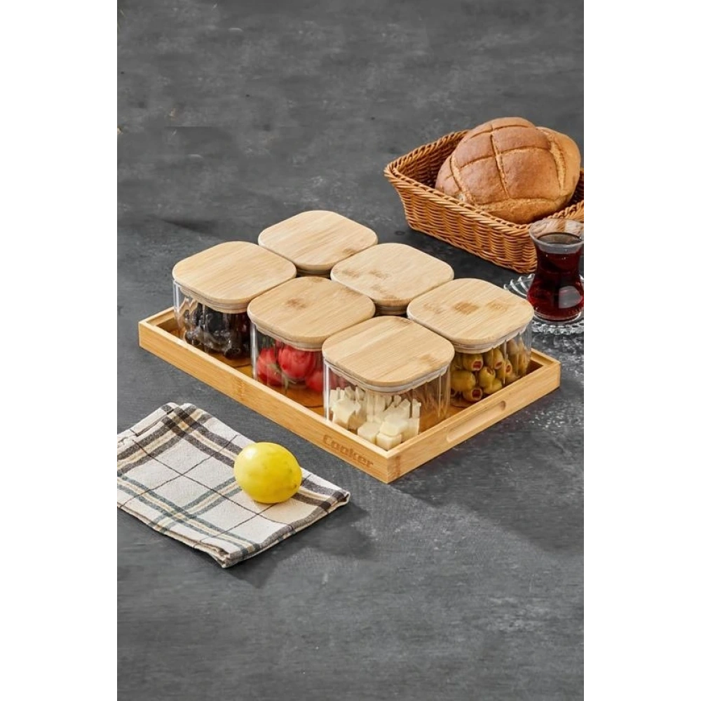 Cooker Porselen 6lı Cam Kahvaltılık Seti