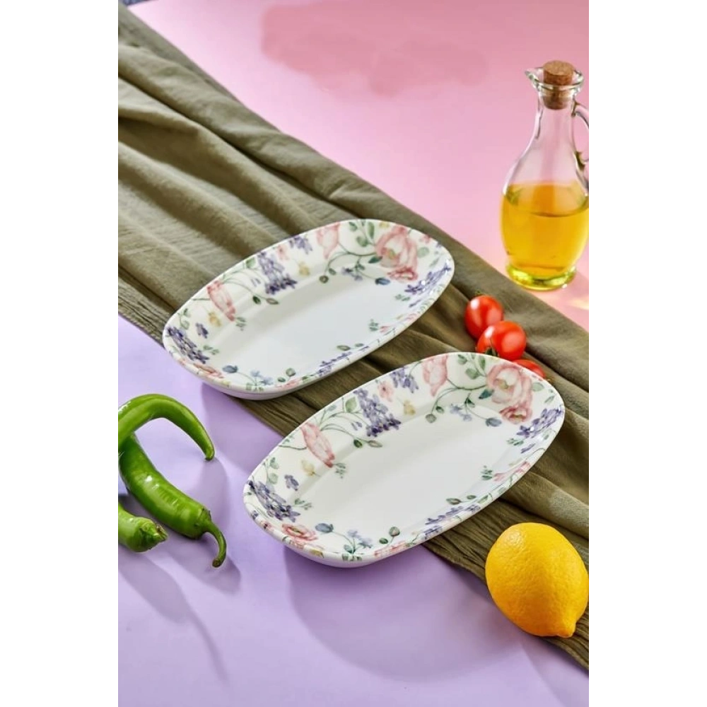 Cooker Porselen Kayık Tabak 24 Cm 2li