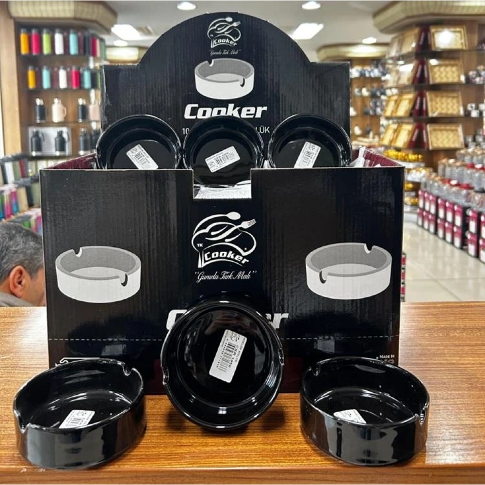 Cooker Porselen Siyah Küllük 10 Cm