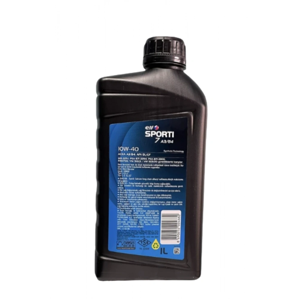 Elf Sporti 7 A3/b4 10w-40 Sentetik Motor Yağı 1 L