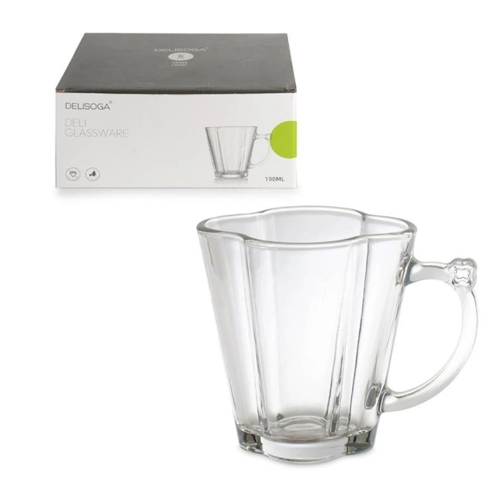 Esonez Cam Dalgalı Fincan 190 Ml 4lü