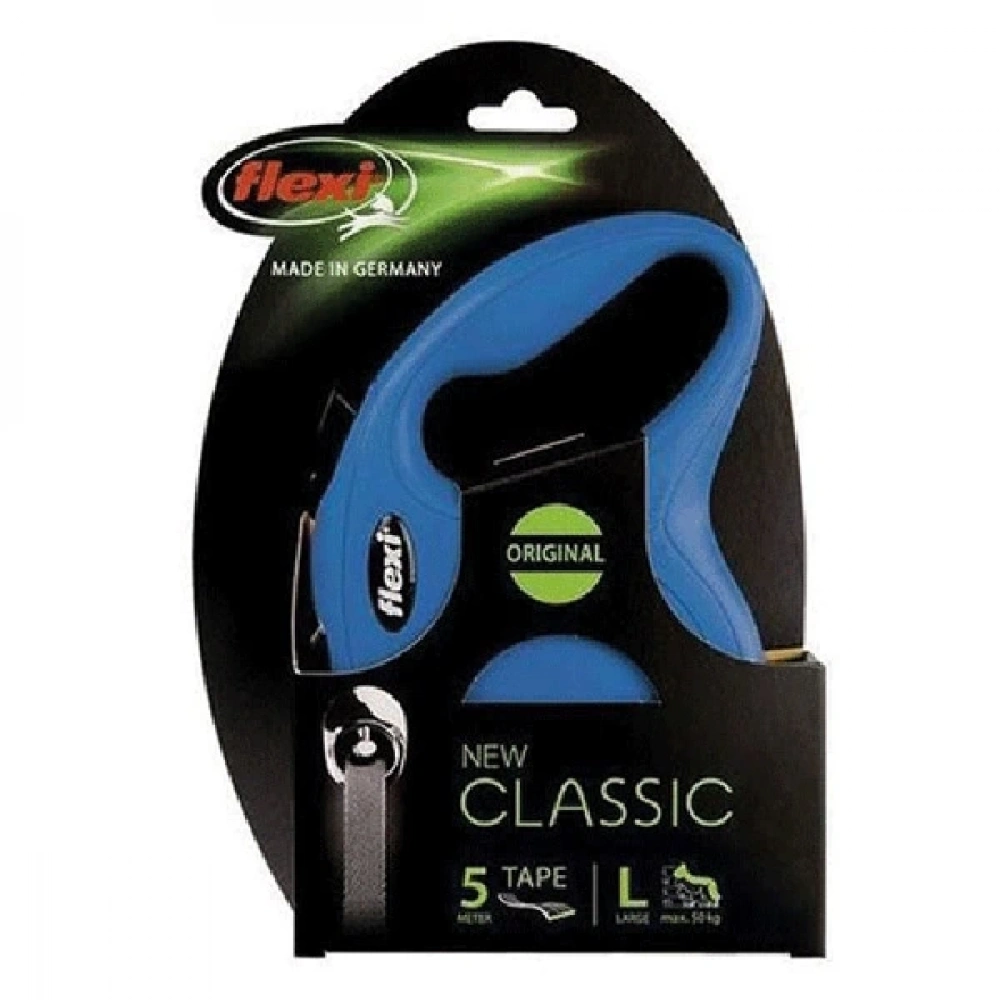 Flexi New Classic L Beden Mavi 5mt Şerit Tasma