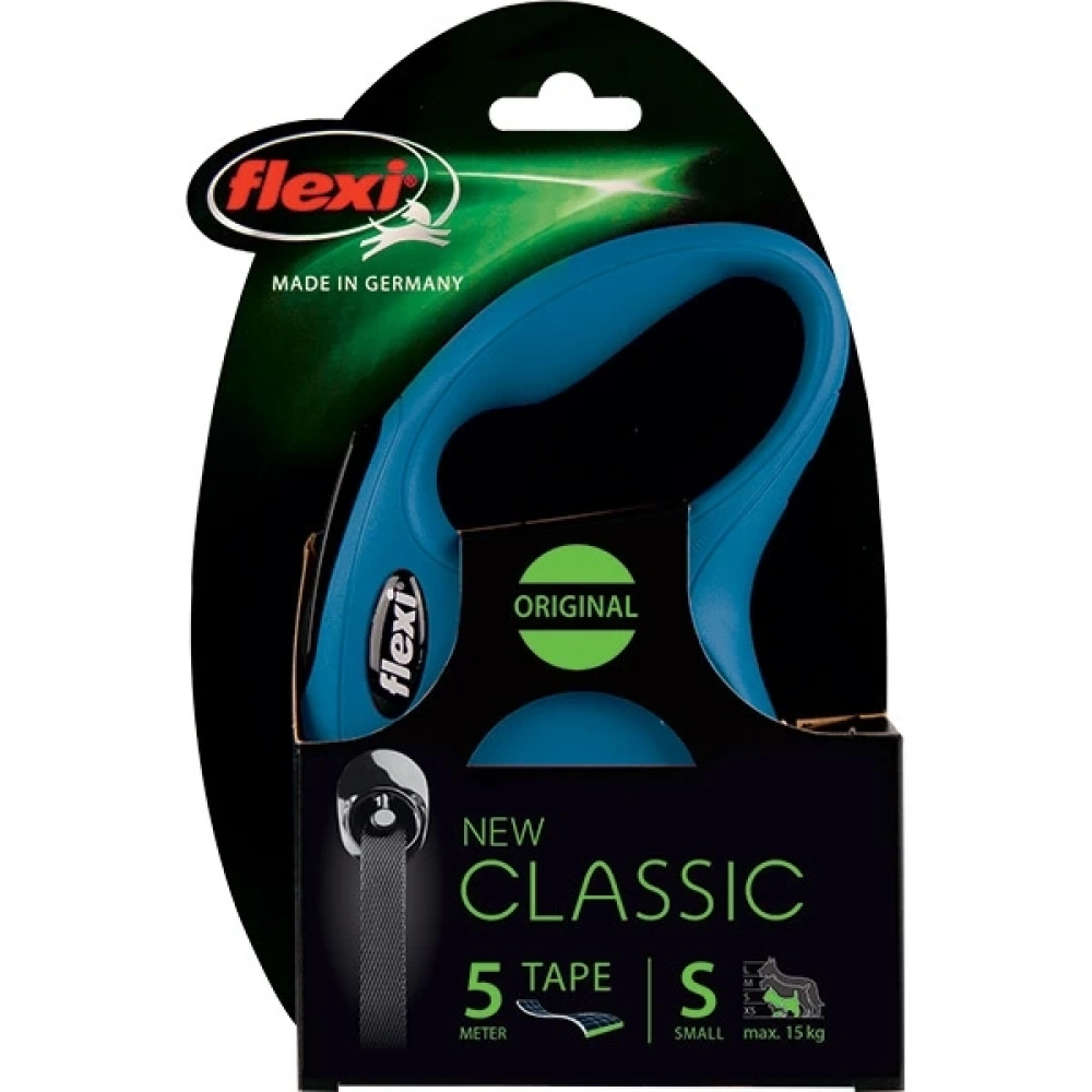 Flexi New Classic S Beden Mavi 5mt Şerit Tasma