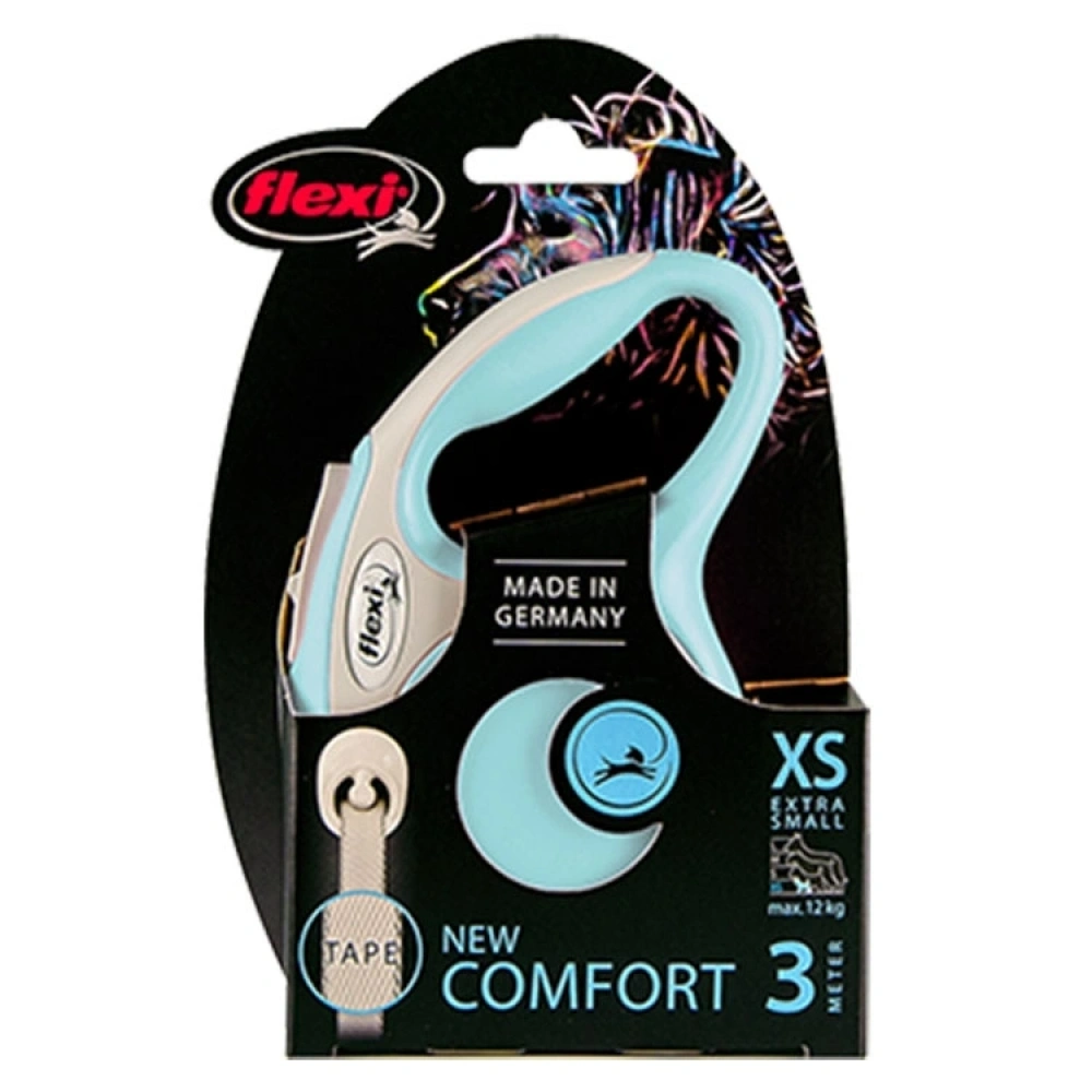 Flexi New Comfort Xs Beden Açık Mavi 3mt Şerit Tasma