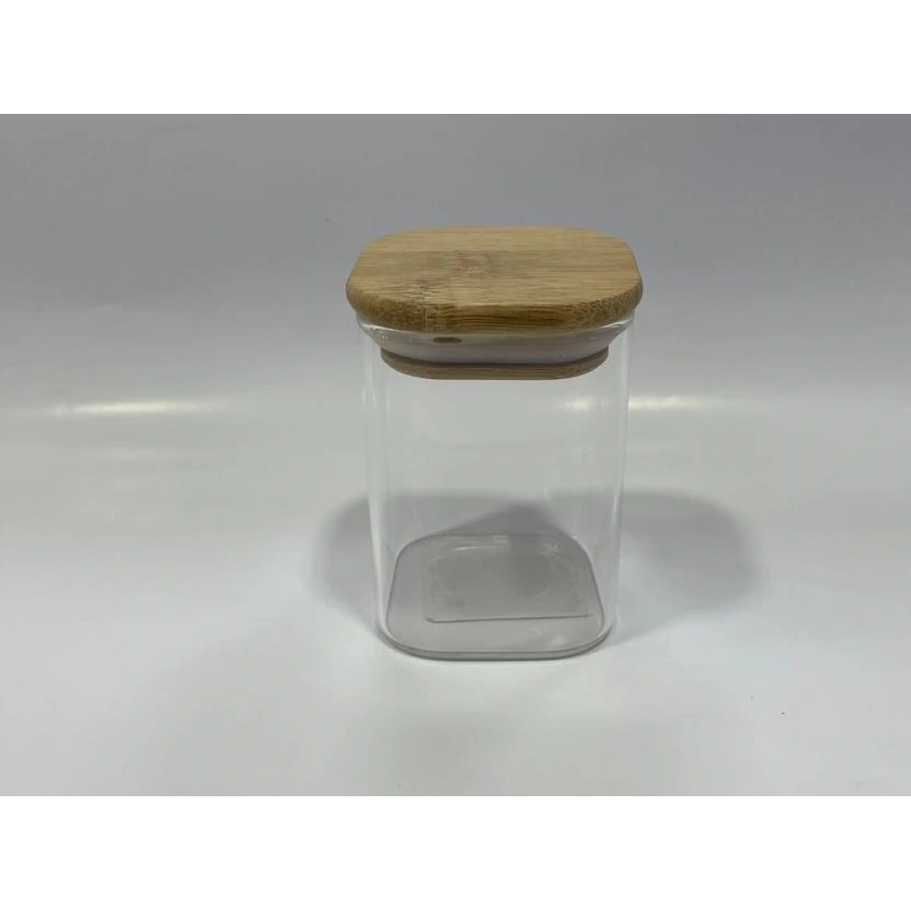 Gönül Gnl 3289 Bambu Kapaklı Borosilikat Kavanoz 6x6x8 Cm