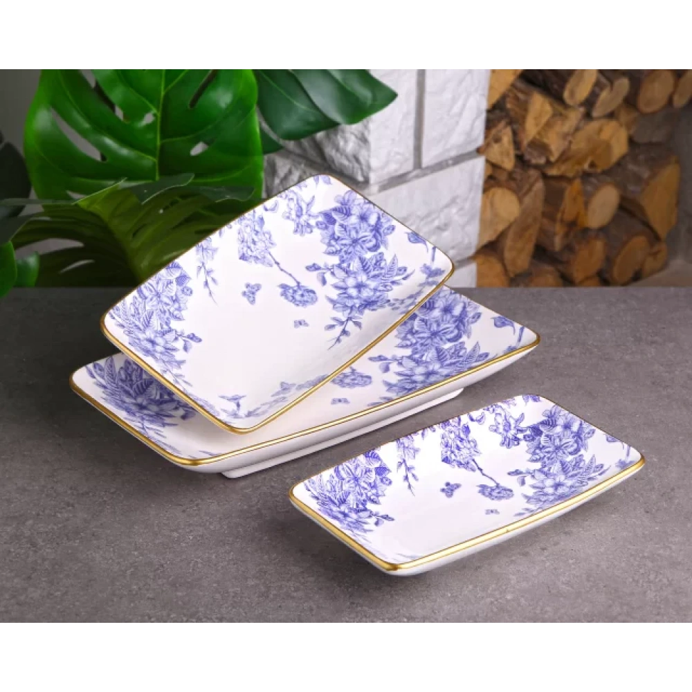 Gönül 4181 Spring Seramik Kayık Tabak 3lü
