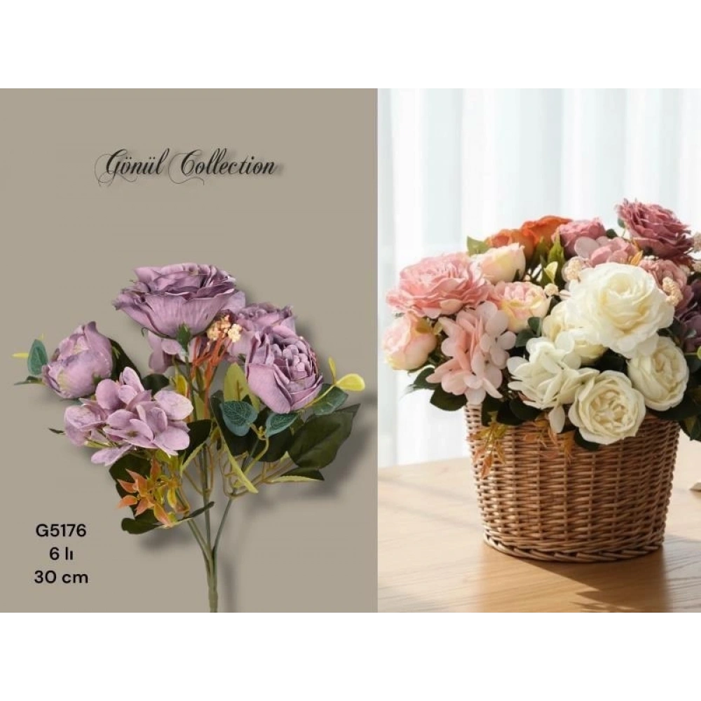 Gönül Mutfak Mor Yapay Çiçek 30 Cm