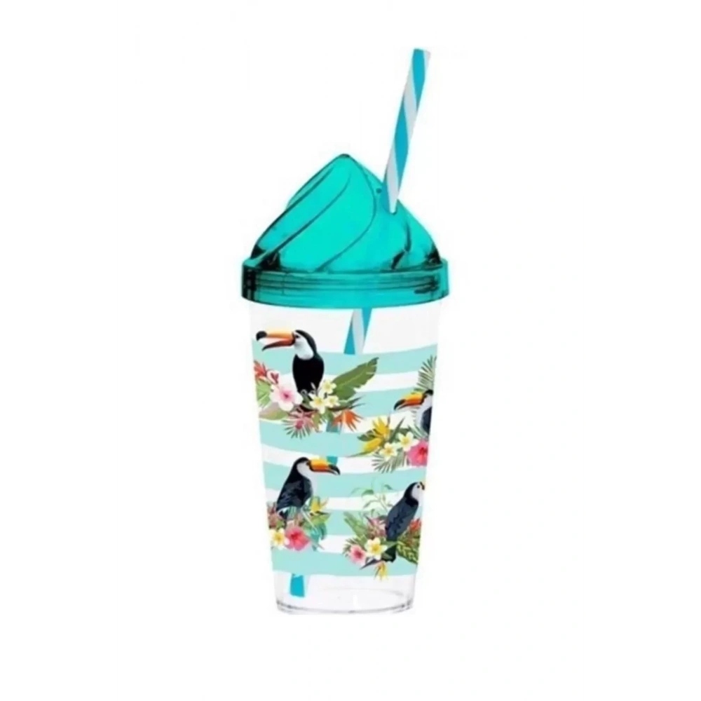 Herevin 161748-828 Desenli Pipetli Bardak Tropical 660cc