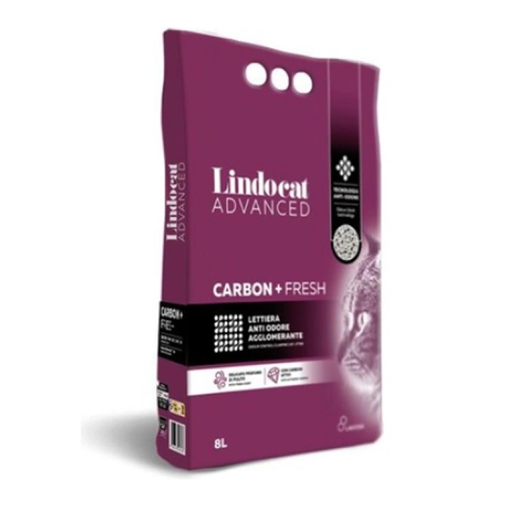 Lindocat Advanced Carbon+ Aktif Karbonlu & Fresh Kokulu Kalın Taneli Kedi Kumu 8l