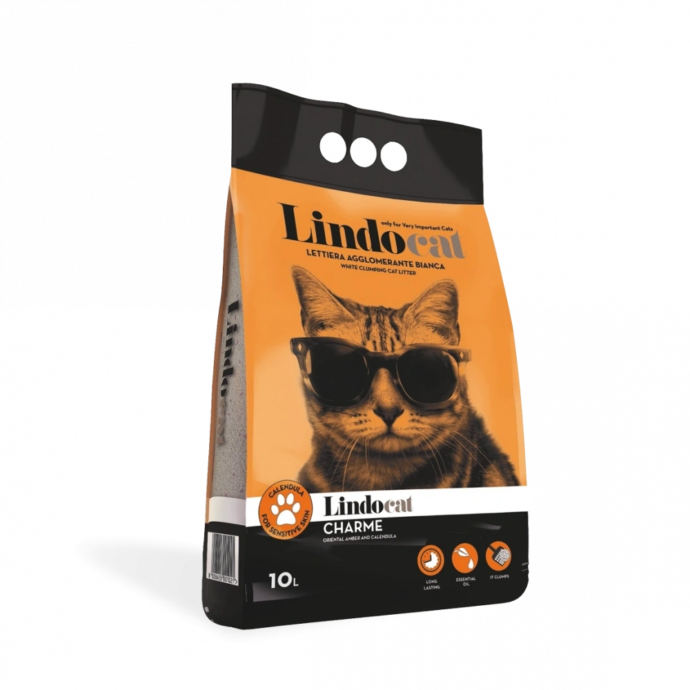 Lindocat Charme Amber Kokulu Kalın Taneli Kedi Kumu 10l