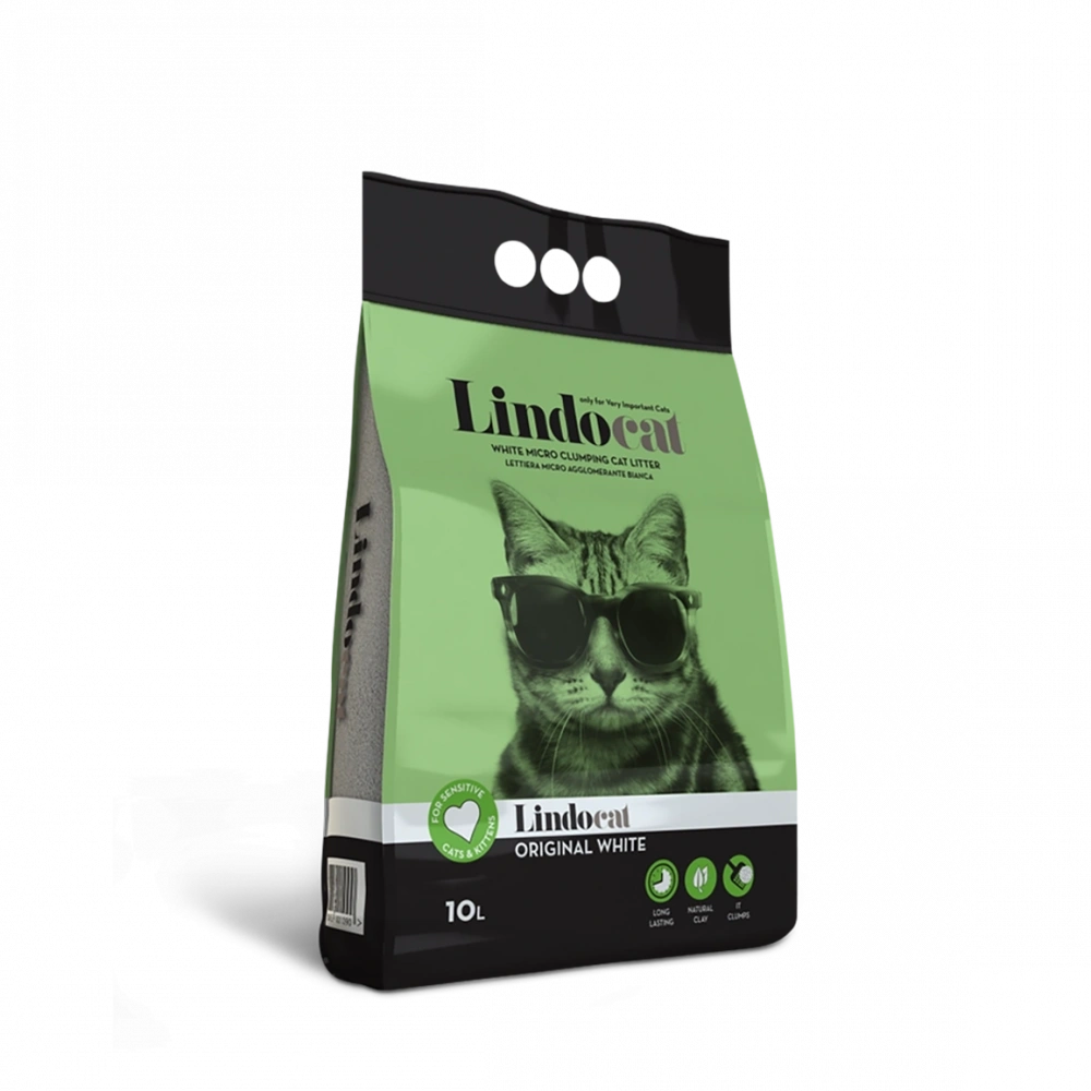 Lindocat Original İnce Taneli Kokusuz Topaklanan Kedi Kumu 10l