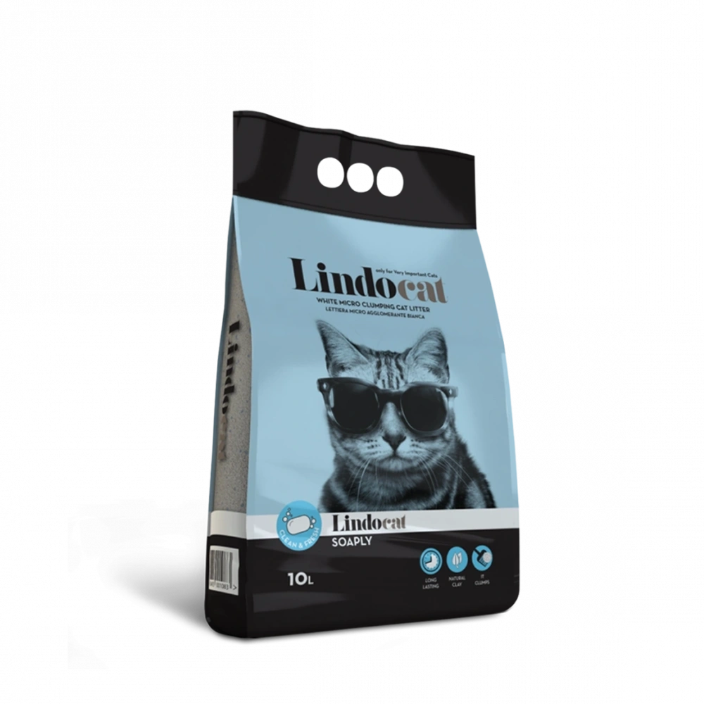Lindocat Soaply Marsilya Sabunlu İnce Taneli Kedi Kumu 10l