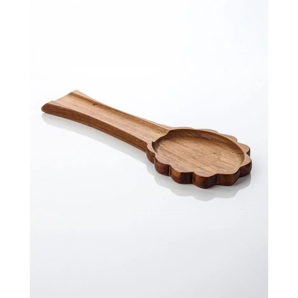 Mien Men 7b244 Akasya Tezgah Üstü Ahşap Kaşık Altlığı 12,5x32 Cm