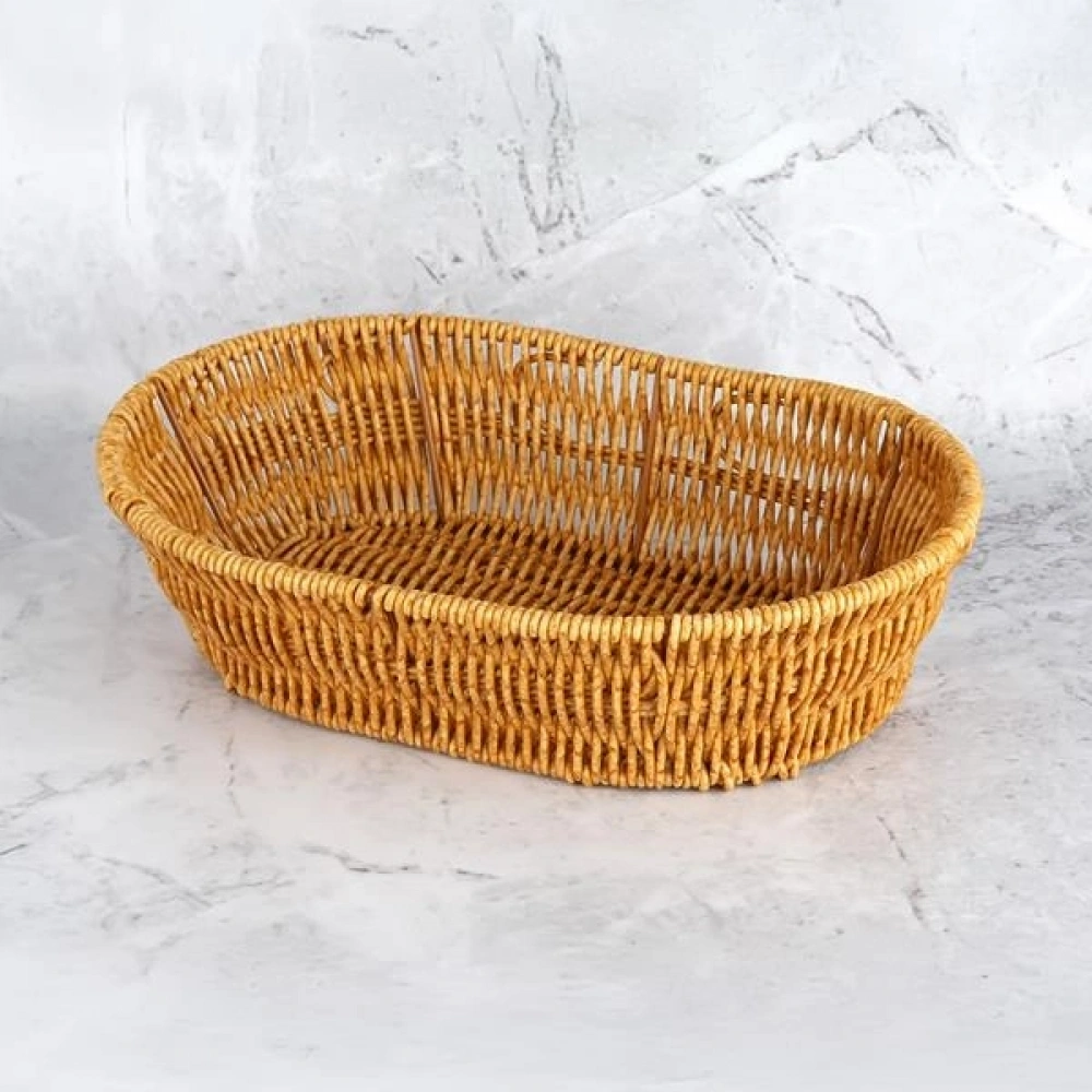 Mien Oval Rattan Ekmek Sepeti 28x21x7,5 Cm