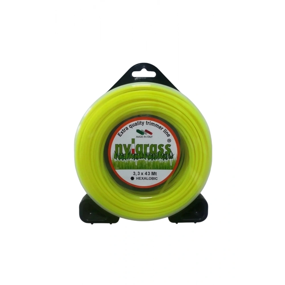 Nylgrass Altı Köşe Sarı Tırpan Misinası 3.3mm X 43m