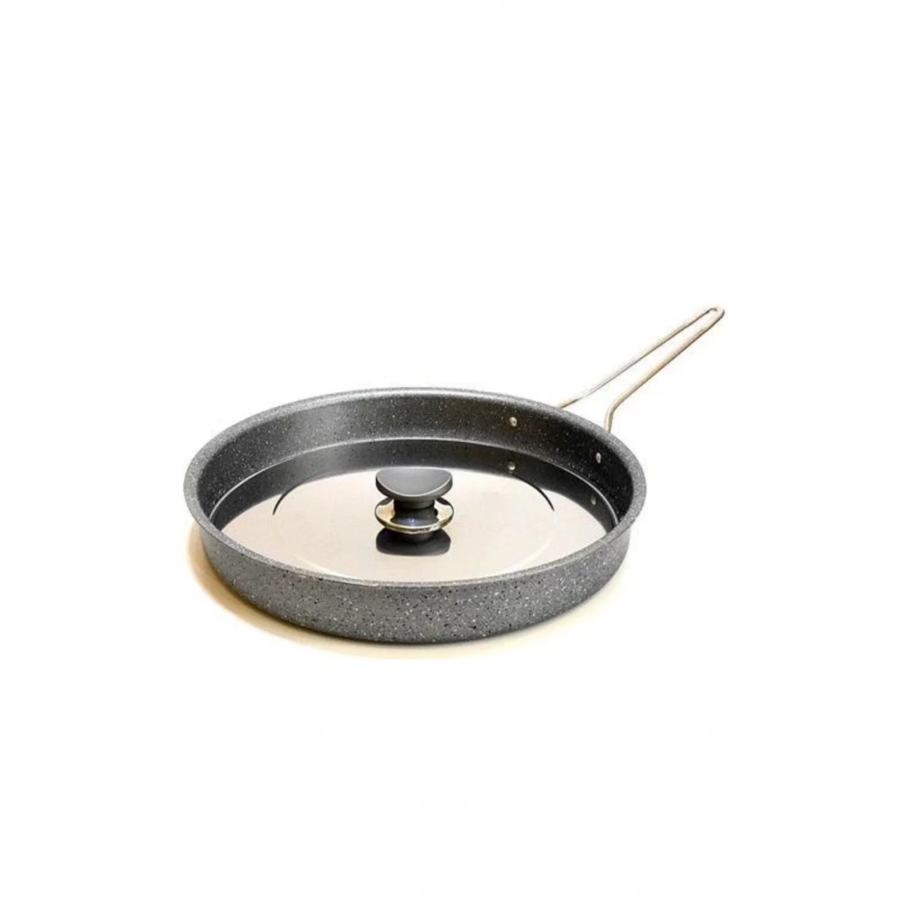 Oms 3222.28 Granit Hamsi Tava Metal Kapaklı Gri 28x4 Cm