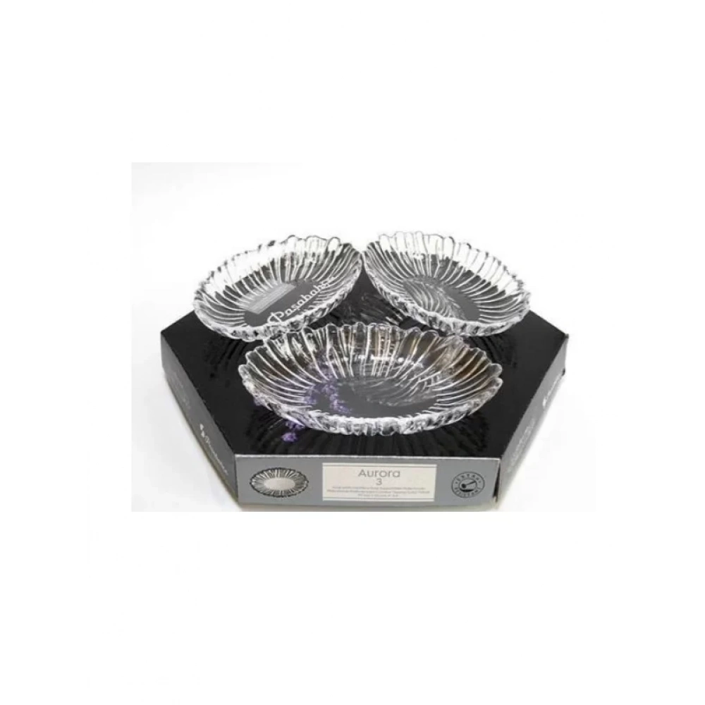 Paşabahçe 10545 Aurora Oval Çerezlik 3lü 15x10cm
