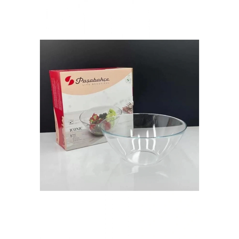 Paşabahçe 10697 Iconic Cam Salata Kasesi 2950 Cc 25 Cm