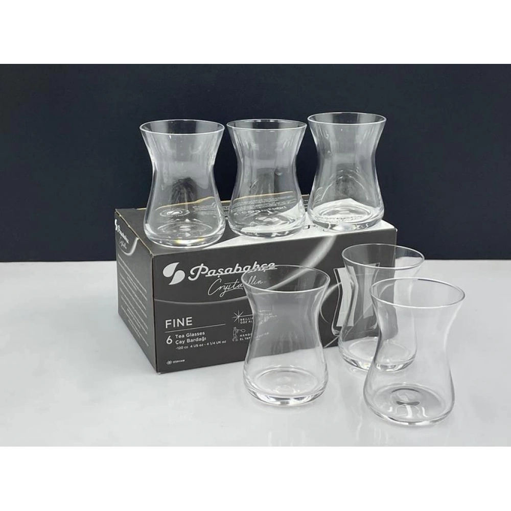 Paşabahçe 22715 El İmalatı Crystallin Fine Çay Bardağı 120 Cc 6lı