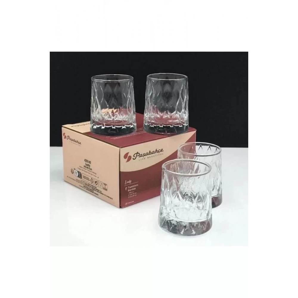 Paşabahçe 420142 Leafy Cam Viski Bardağı 100 Cc 4lü