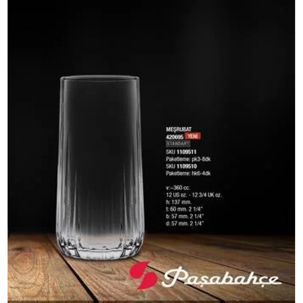 Paşabahçe 420695 Nova Su Bardağı 360 Cc 6lı