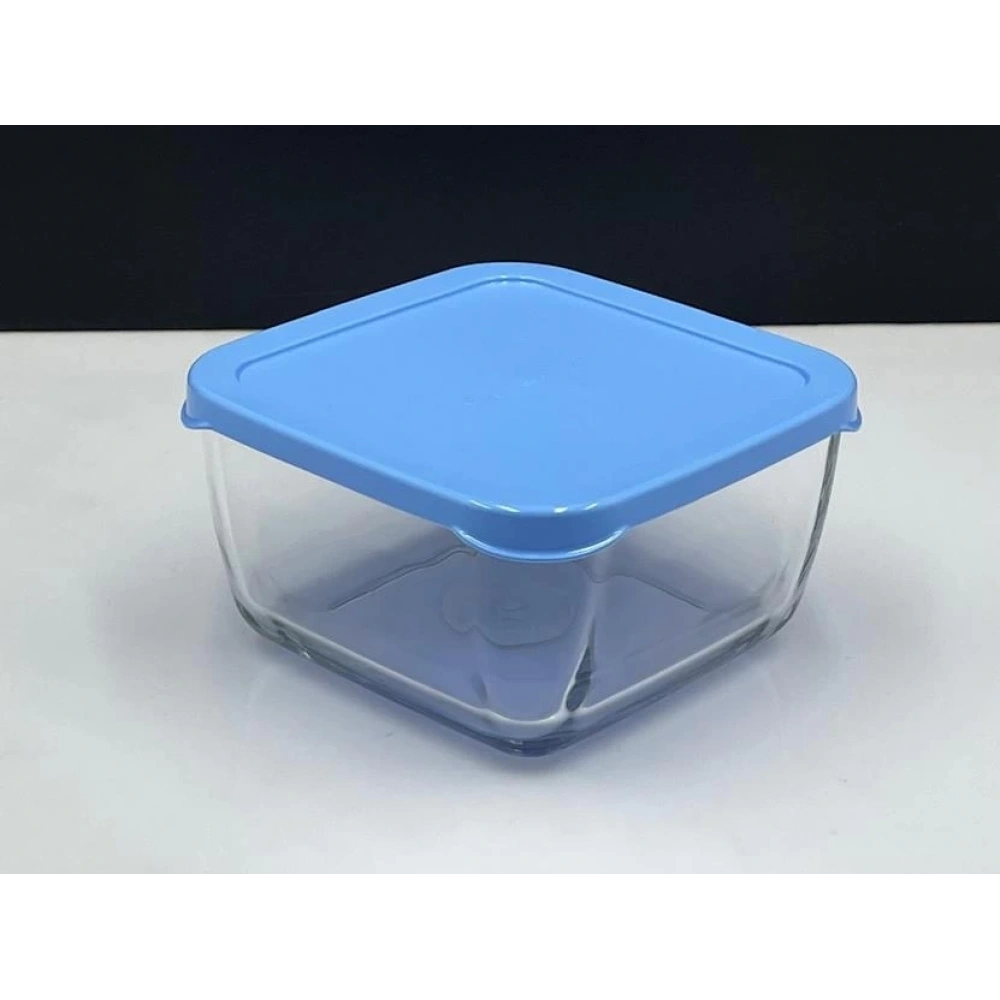 Paşabahçe 530223 Snow Box Saklama Kabı Mavi Kapaklı 13 Cm 760 Cc