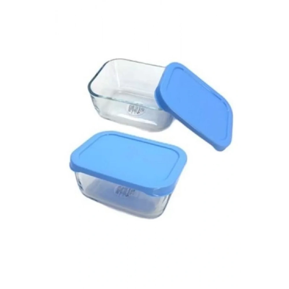 Paşabahçe 53733 Snow Box Kapaklı Saklama Kabı Mavi 420 Cc 2li