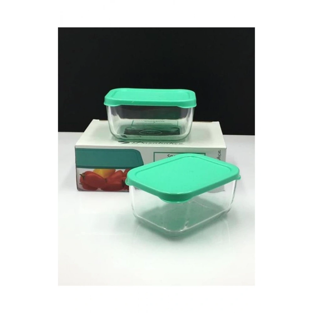 Paşabahçe 53733 Snow Box Saklama Kabı Yeşil 420 Cc 2li