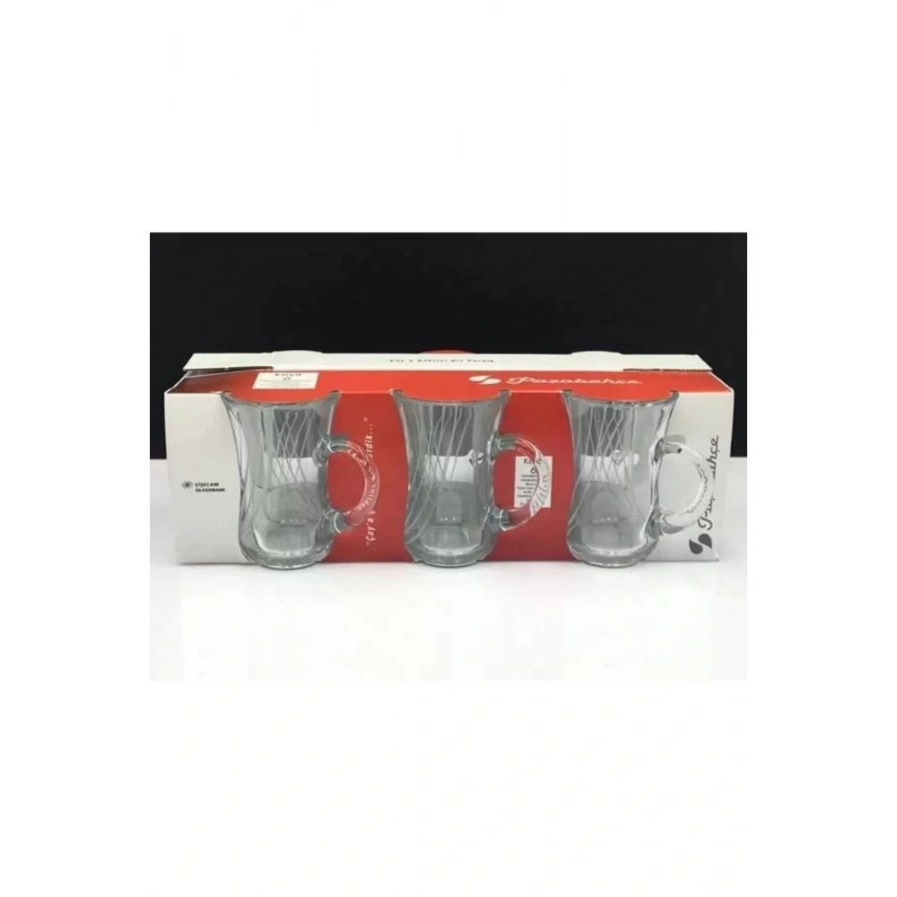 Paşabahçe 55411 Çember Kulplu Çay Bardağı 140 Cc 6lı