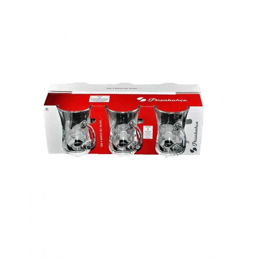 Paşabahçe 55411 Keyif Kulplu Çay Bardağı 140 Cc 6lı