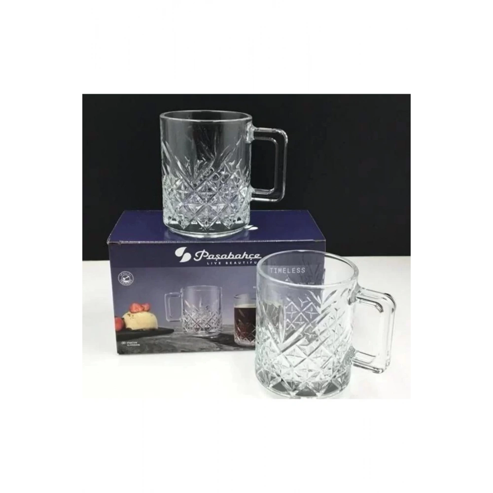 Paşabahçe 55462 Timeless Kulplu Cam Kupa 250 Cc 2’li