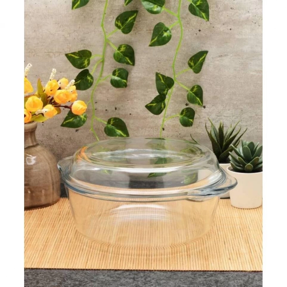Paşabahçe 59001 Gri Kapaklı Borcam Fırın Kabı 22x8 Cm 2100 Cc