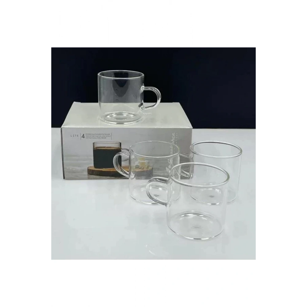 Paşabahçe D001 Lite Borosilkat Kulplu Çay Fincanı 130cc 4lü