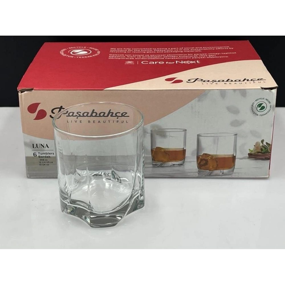Paşabahçe Luna Cam Viski Bardağı 368 Cc