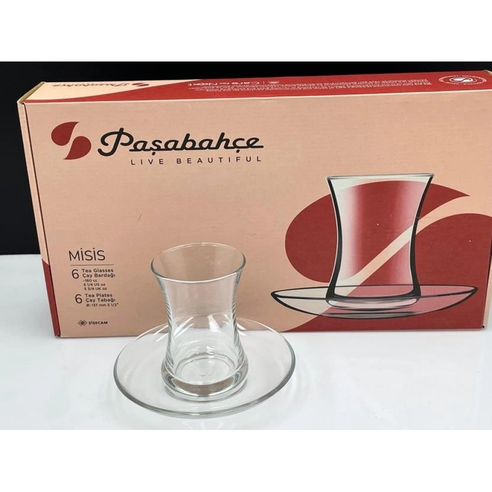 Paşabahçe Misis Cam Çay Takımı 12 Parça 6lı