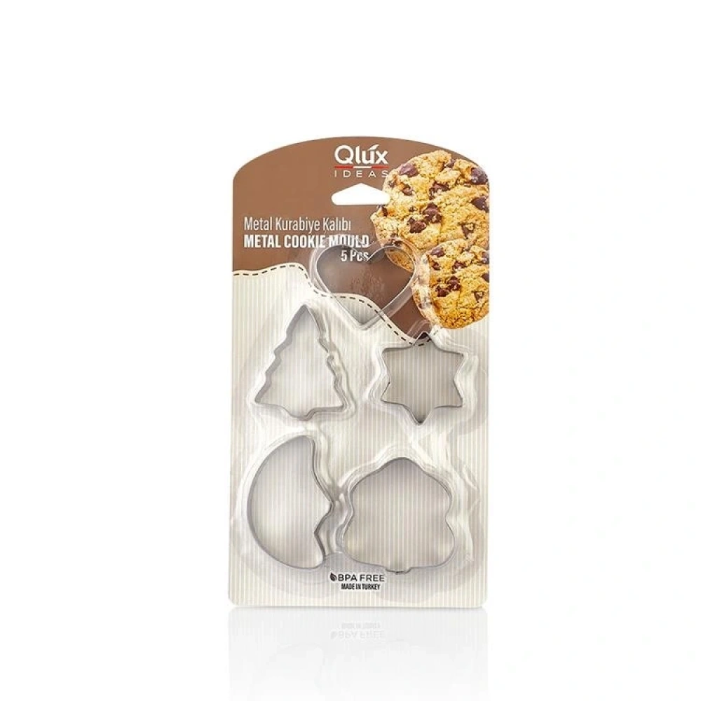 Qlux Metal Kurabiye Kalıbı 5li Set